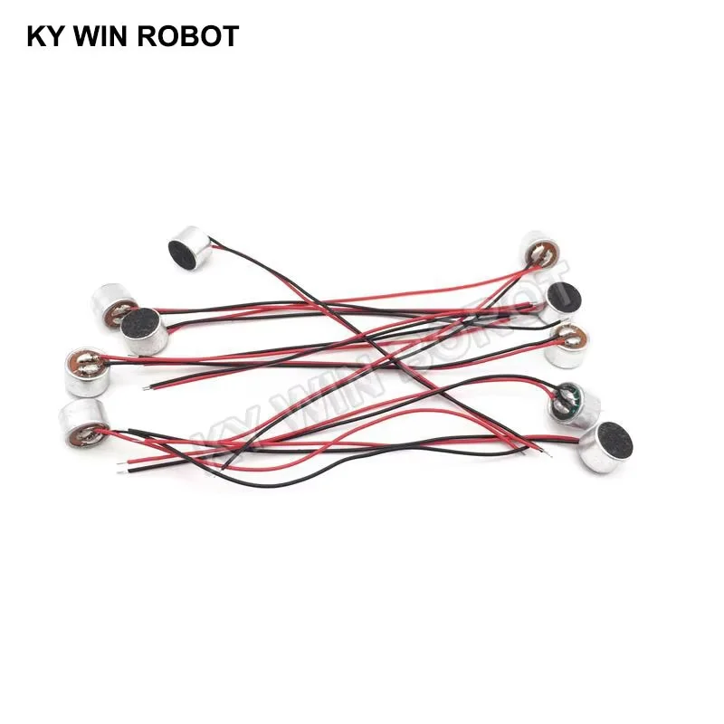 

10 PCS/LOT 9x7mm 9767 MIC Capsule Electret Condenser Microphone With Wire Length 9.5CM