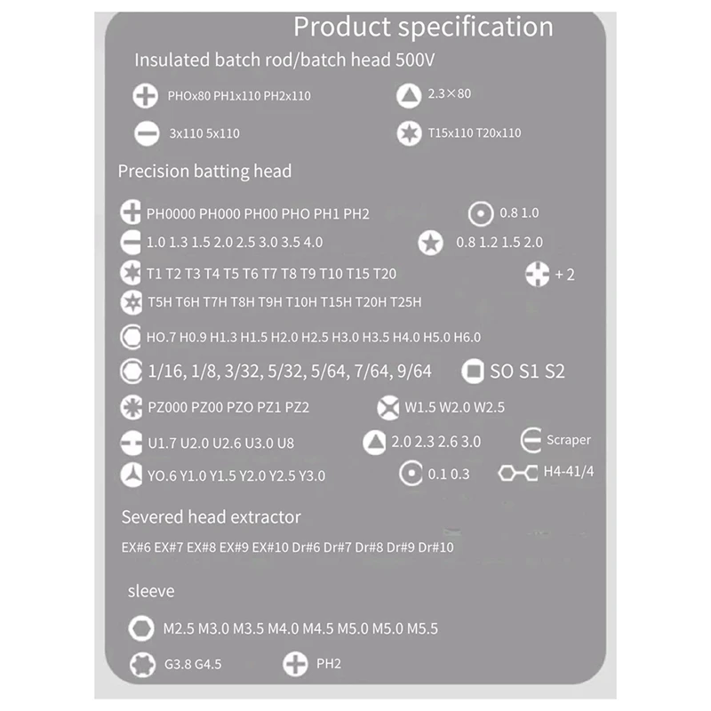 AA01-124-In-1 Set di cacciaviti isolati Smontaggio Riparazione Elettricista Anti-elettrico Strumento di forma speciale