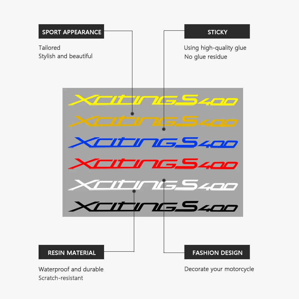 Etiqueta impermeável da motocicleta, acessórios do decalque para Kymco Xciting, 400 S, 2018, 2019, 2020, 2021, 2022