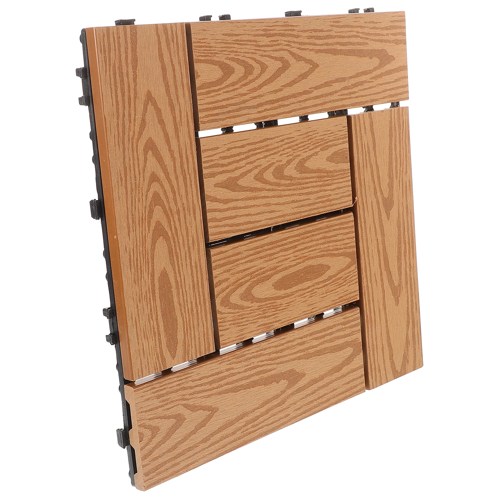 

Interlocking Plastic Wood Flooring Deck Tiles Outdoor Durable Self-Assemble WPC Tiles Balcony Garden Yard Home Decor Floor
