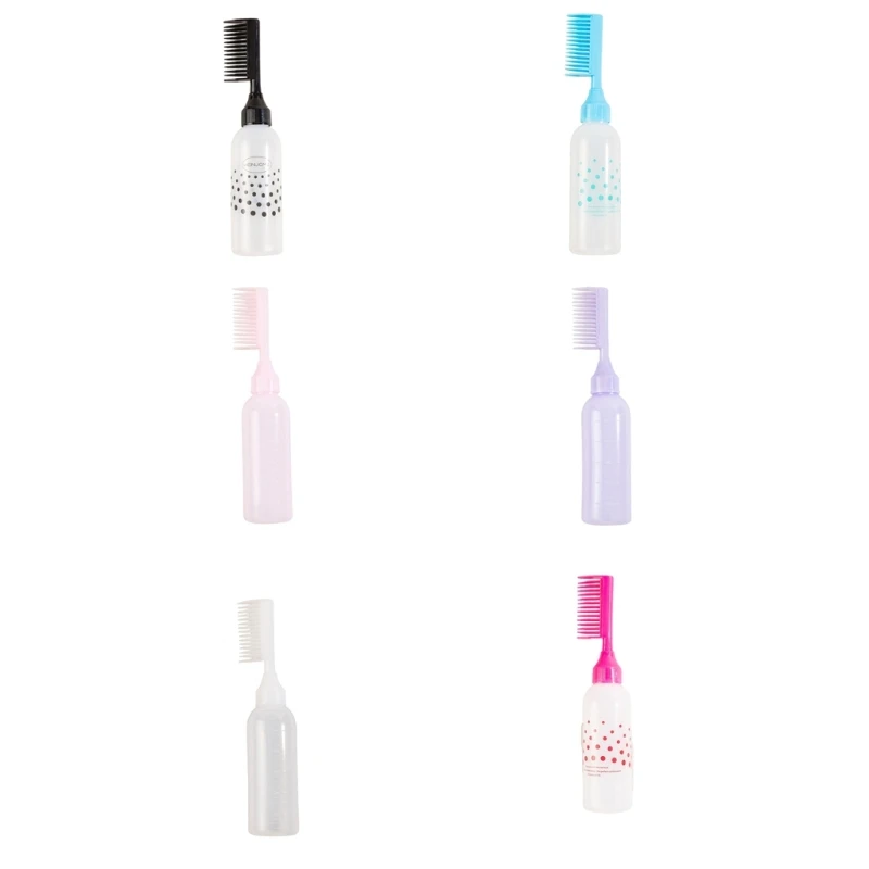 Root Comb Applicator Bottle,Hair Coloring Dyeing Dispensing Bottle Hair Dye Bottle Applicator Brush Root Comb Bottle