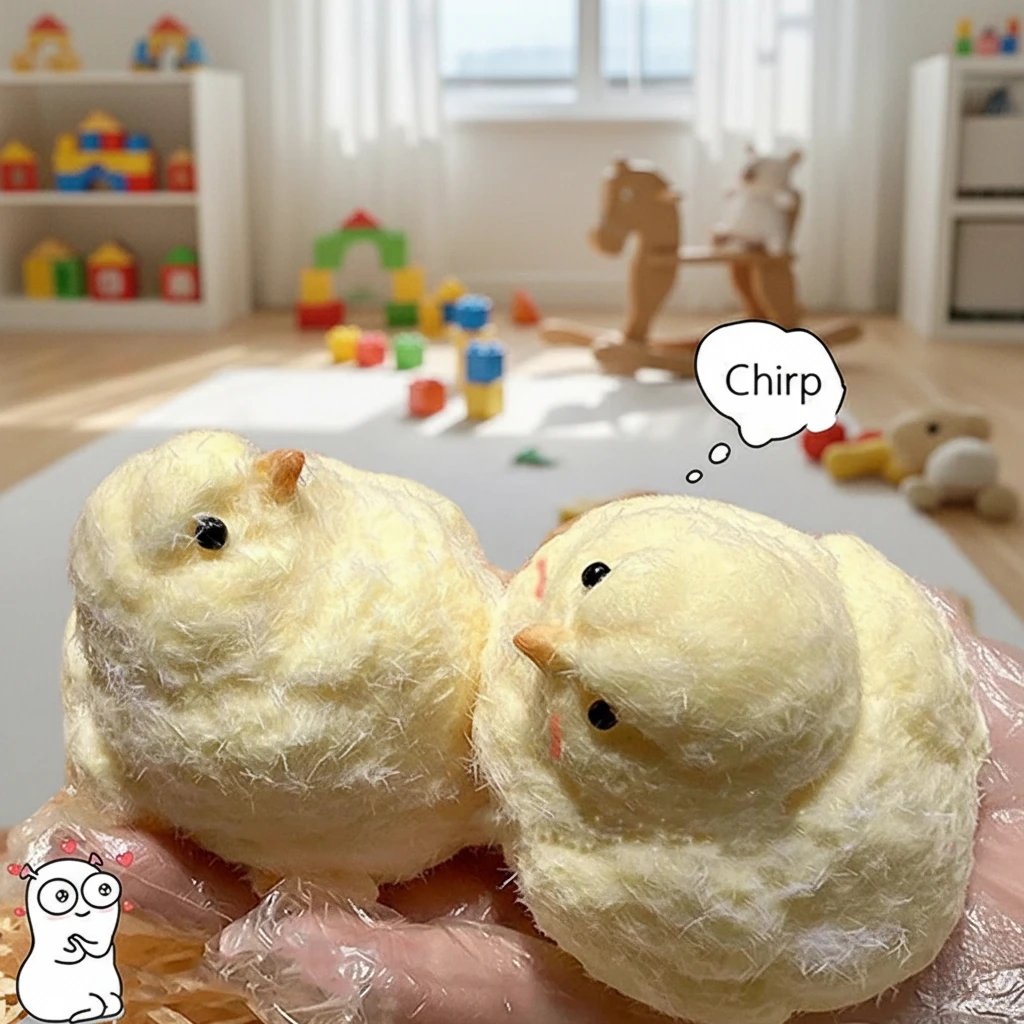 اسفنجي الدجاج لطيف اليدوية سيليكون لينة توافدوا الأصفر الدجاج ختم لعبة هدايا أعياد ميلاد للأطفال لطيف اسفنجي الفرخ لينة الدجاج