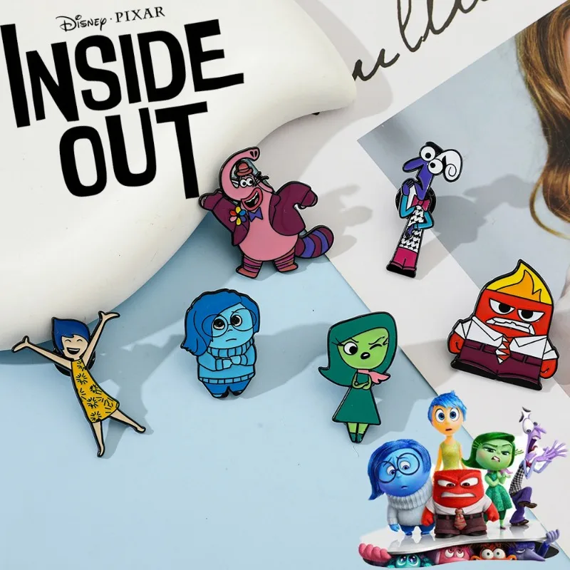 

Disney Inside Out 2 Brooch Cartoon Figure Personality Cute Enamel Pins Backpack Badge Metal Decoration Dripping Accessories Gift