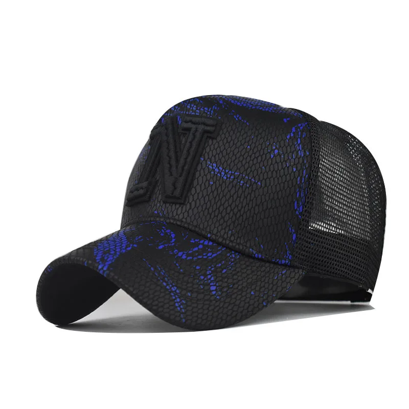 New Mesh Baseball Caps For Men Casual Embroidered Snap Back Mens Caps And Hats Spring And Summer Sun Protection Outdoor Gorras