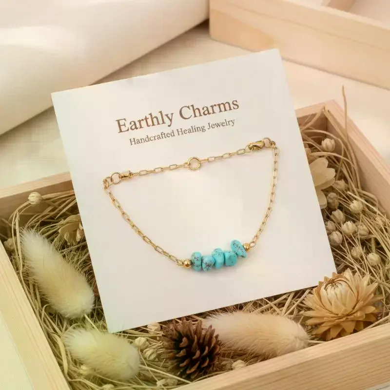 Healing Crystal Chip Bracelets With Gold Plated Chain Perfect For Daily Wear Gifting And Casual Outfit Accessories