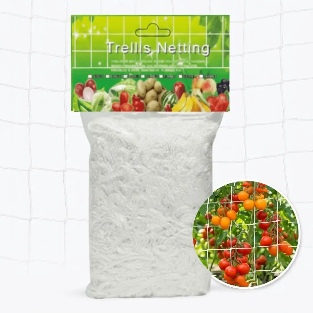 5 X 30FT Plant Garden Net Polyester Square Mesh Plant Trellis Flexible 6 Inch Grid Climbing Plant Net