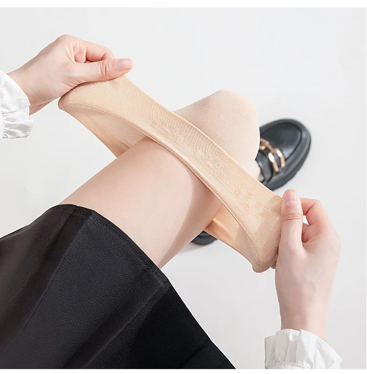 50-100 kg 70 cm Damen Silikon-Kniestrümpfe, extra lang, Übergröße, für breite Waden, schlankmachendes Design, grenzüberschreitende Lieferung – Detail 8