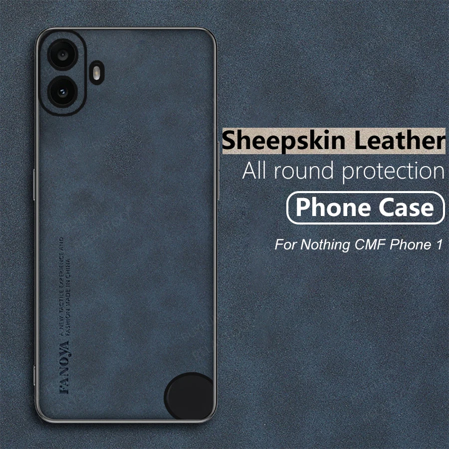 For Nothing CMF Phone 1 Phone1 Case Sheepskin Leather back cover NothingCMFPhone1 CMFPhone1 coque All-inclusive Camera protector