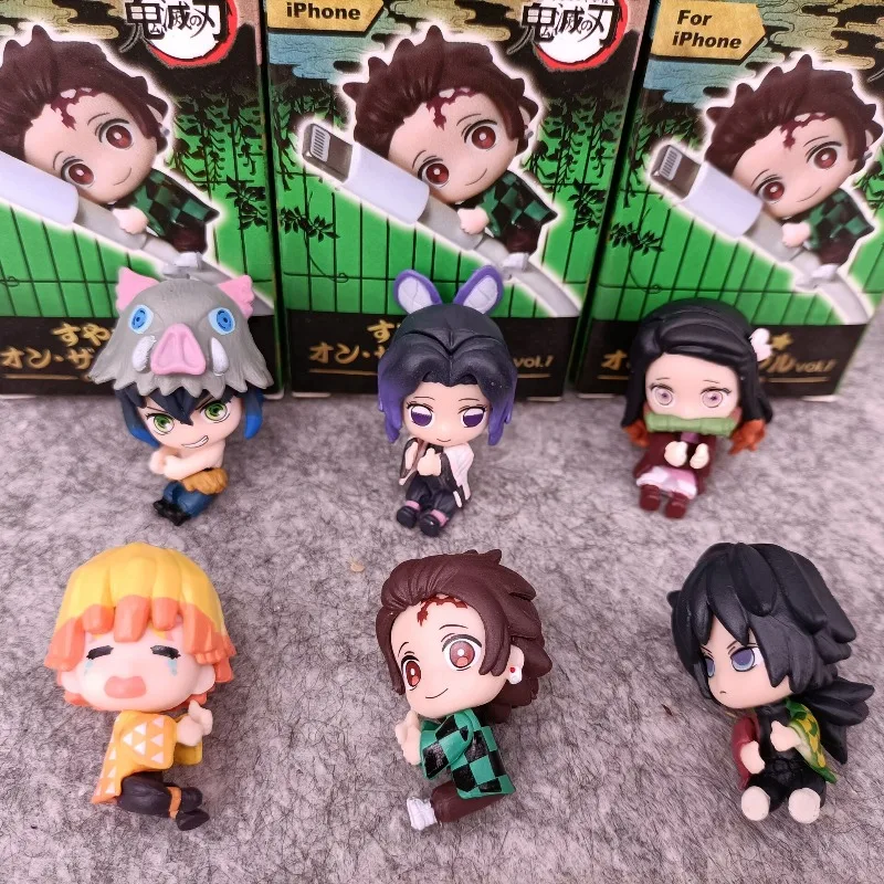 

Аниме-фигурки Demon Slayer: Камадо Танджиро, Камадо Незуко, Агацума Зеницу, игрушка-сюрприз (слепая коробка), защитный чехол для кабеля, кукла, подарки