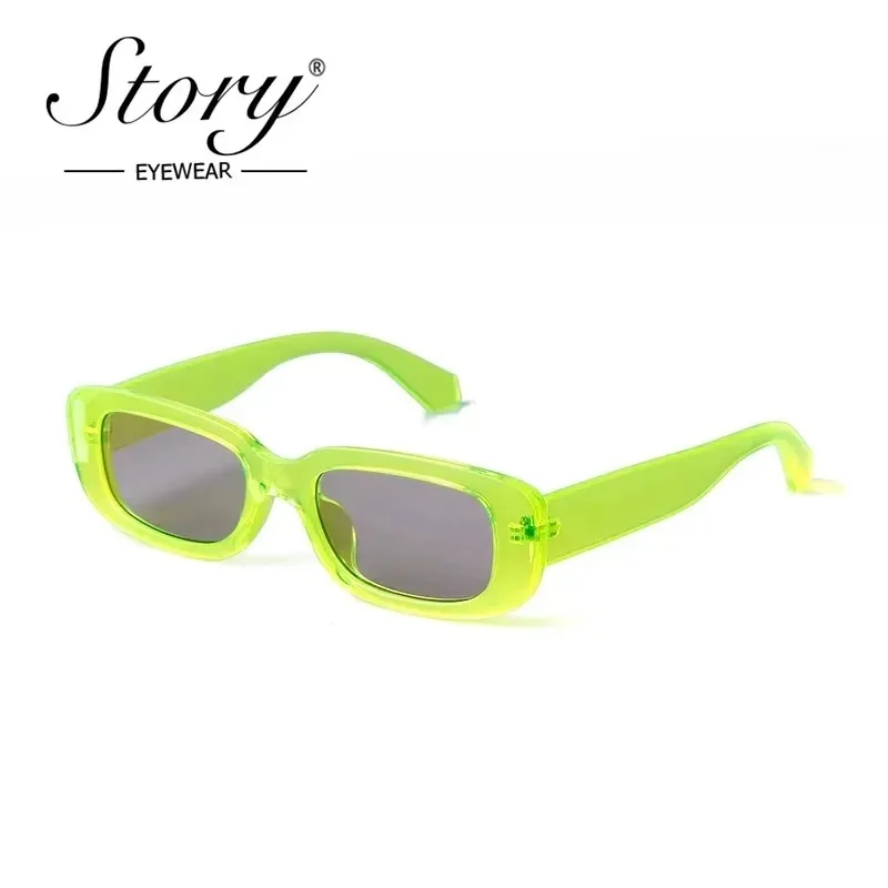 STORY Vintage Rectangle Sunglasses for Women 2020 Brand Designer Classic Retro Leopard Small Square Sun Glasses Shades S77087H
