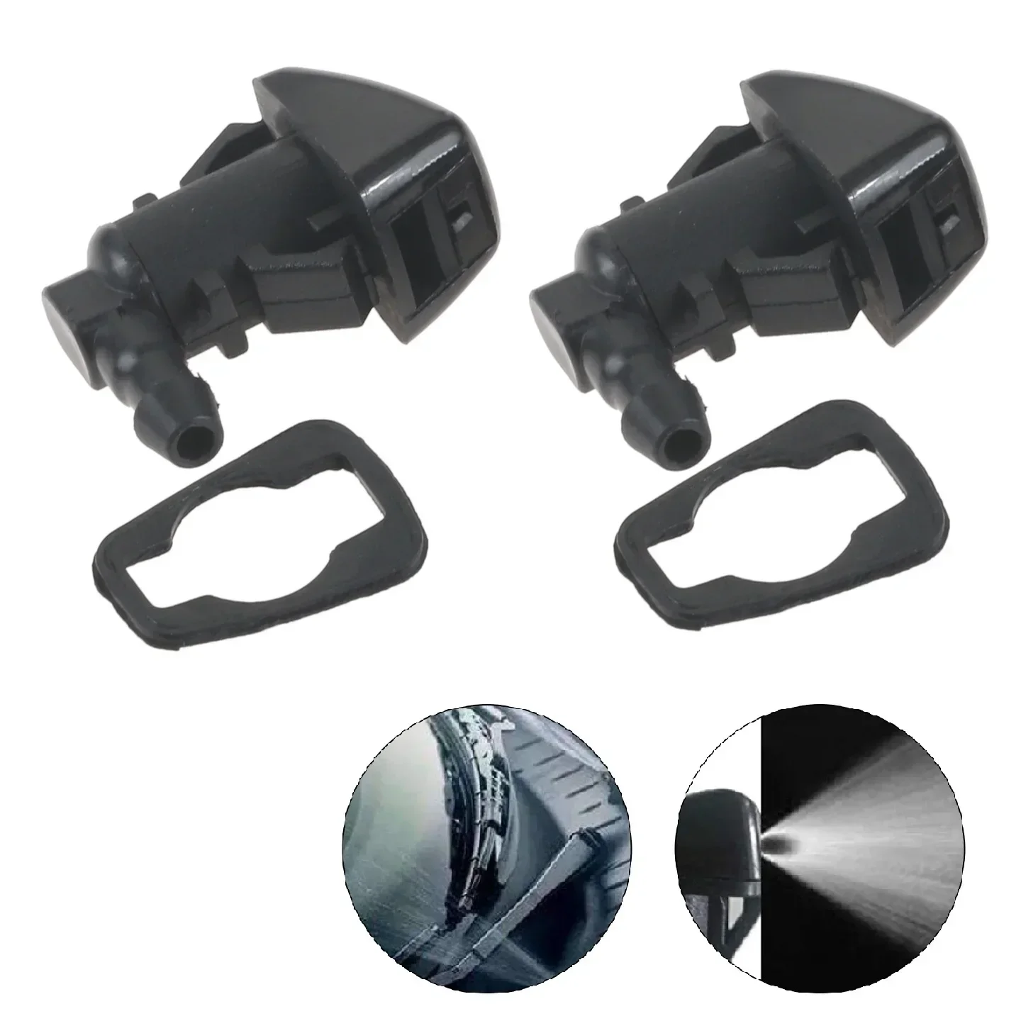 2 Piezas de Boquillas de Pulverización para Limpiaparabrisas Delanteros de Coche BC3Z-17603-A 7T4Z-17603-A para Ford Edge Lincoln MKX 2007-2010 2008 2009
