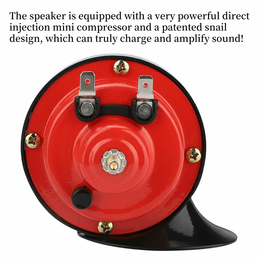 1/2PCS 300DB Super Laut Geändert 510HZ/410Hz 12V Schnecke Horn Hohe Palette Universelle wasserdichte Motorrad Auto Elektrische Hupe – Detail 4