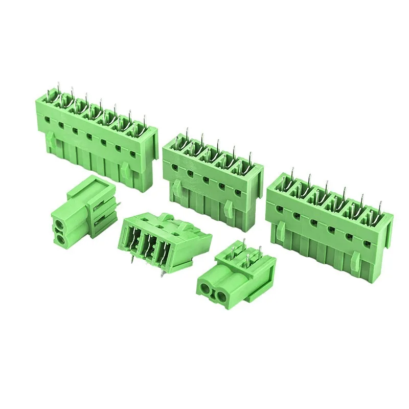 10pcs 5.08mm Pitch Plug-in Terminal Blocks 2EDGA-5.08mm Dual Row Board-to-Board Connection Terminal Block Dual Pin-to-Plug