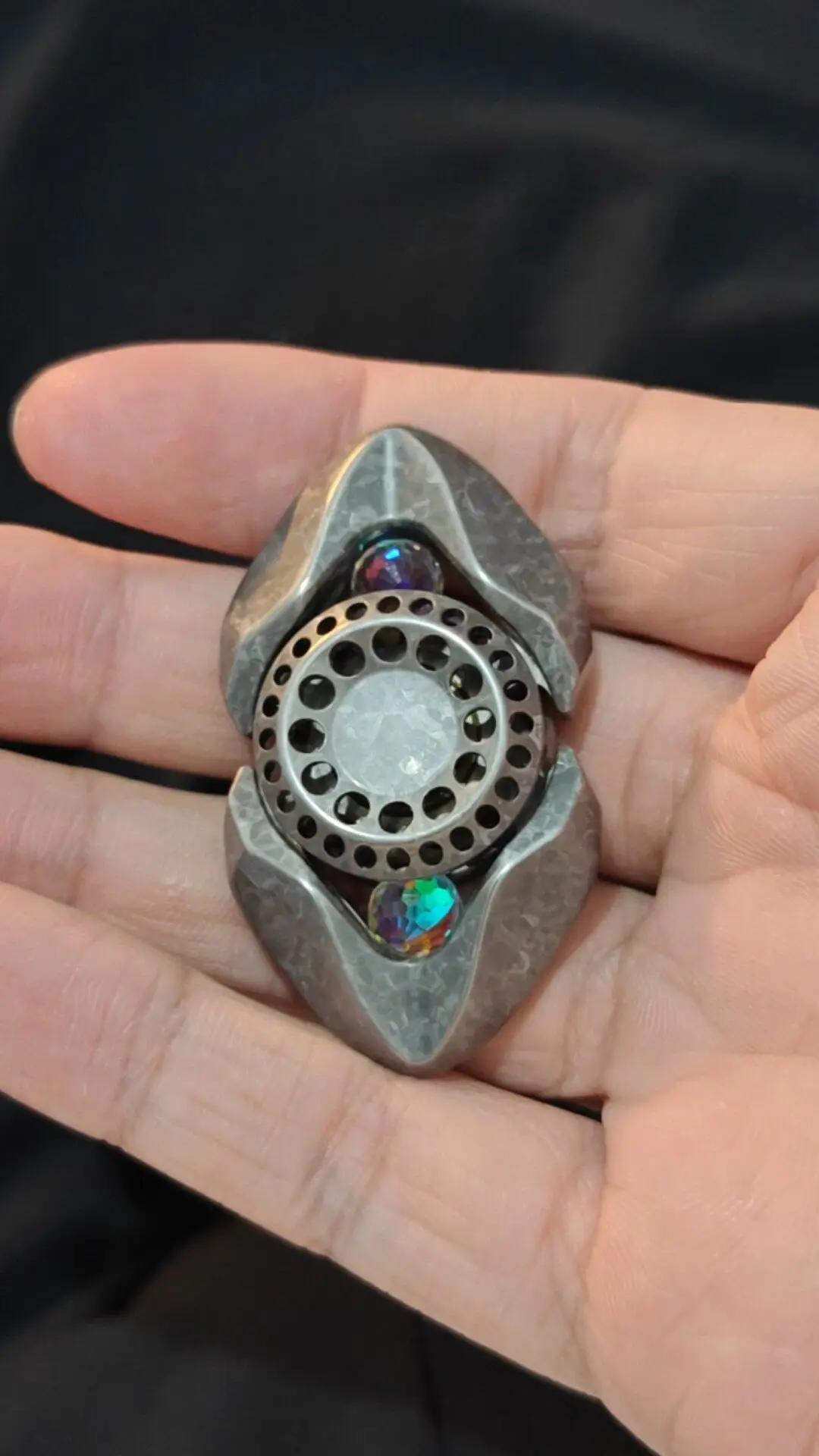 Used EDC D4y Reincarnation Β Fk Lark Reincarnation Β, Ice Crystal Titanium Sprocket Fidget Spinner
