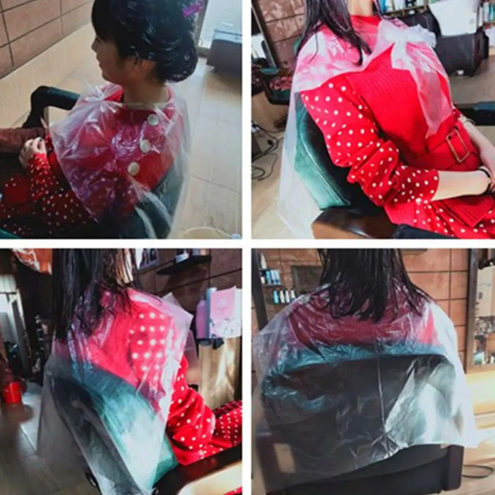 

400pcs Waterproof Hairdressing Cloak Barber Shop Haircut Cape Disposable Salon Aprons Stylist Supplies Dye Perming Capes Keep