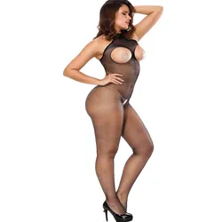 Crotchless Bodystocking For Sex Transparent Sexy Lingerie Women Bodysuit Erotic Costumes Open Full Body Underwear Plus Size