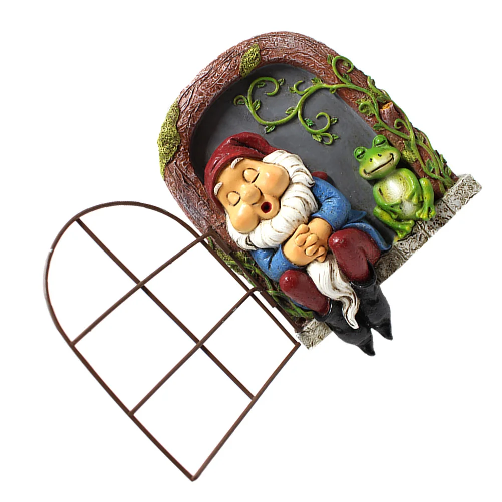 

Garden Tree Gnome Statue Resin Sleeping Dwarf Hanging Ornament Decorative Yard Scene Outdoor Garden Decor Scene Layout Prop