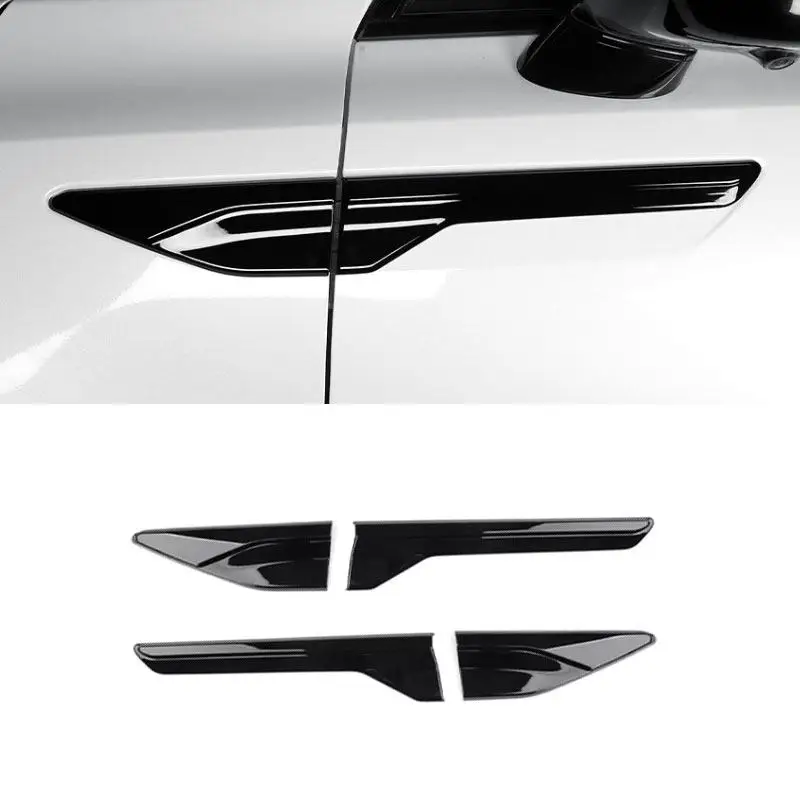 

Для Kia Sorento MQ4 2021-2023 2024-2026: Накладки на боковые крылья (крышки/декоративные панели) из ABS-пластика с текстурой карбона, глянцевые черные