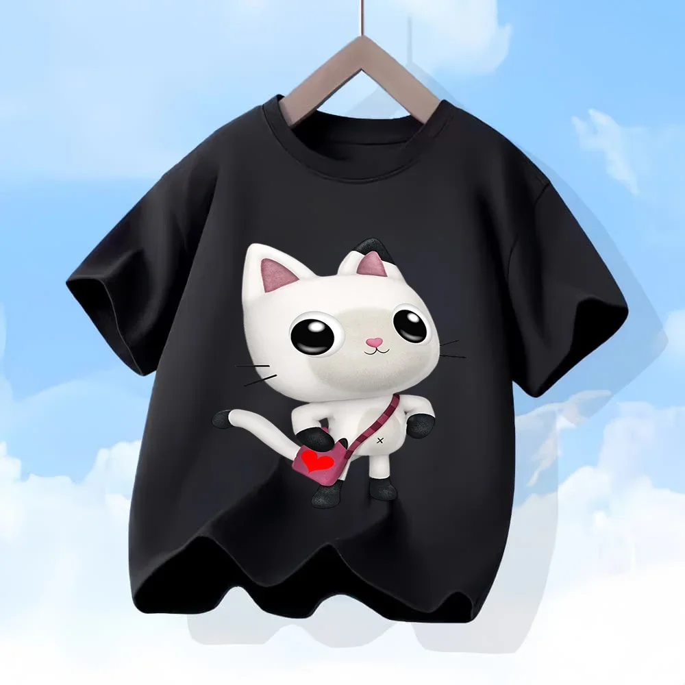 تي شيرت Gabby's Dollhouse Pandy Paws الرسمي للأولاد من القطن الناعم للأطفال من Ropa Niño