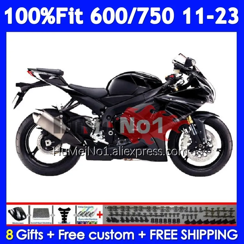 Fairing For SUZUKI GSXR 750 600 GSXR750 K11 106No.82 GSXR600 11 12 13 14 15 16 17 2018 2019 2020 2021 2022 2023 Gloss black 2024