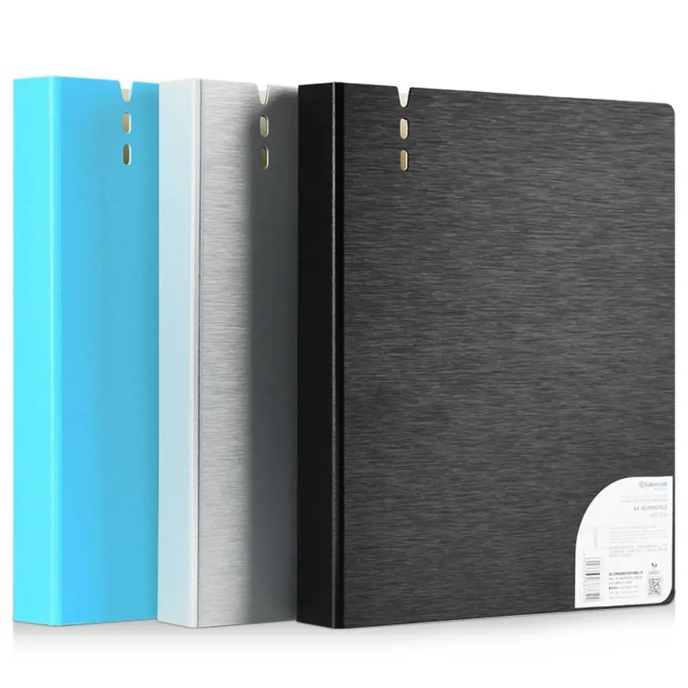 

New PP A4 File Folders Waterproof 4 Hole Binder Folders D-Shaped Binder Display Book Document