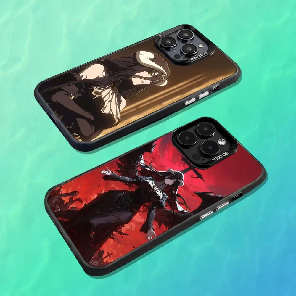 

Animation A-Albedo O-Overlord Phone Case For iPhone 16,15,14,13,12,11,Mini,Pro,MAX Black Matte Shockproof Cover
