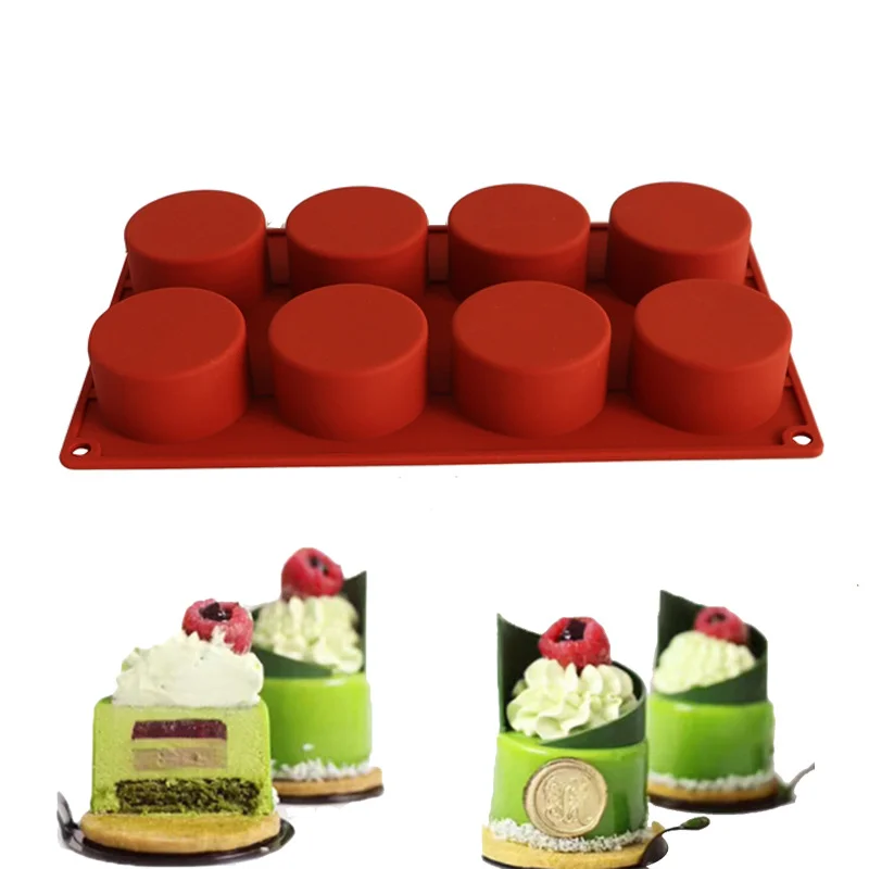Okrągły kształt silikonowej formy foremki do ciasta do ciasta pieczenia ciasta czekoladowego sernik orientalny Fondant perfumy silikonowe formierka