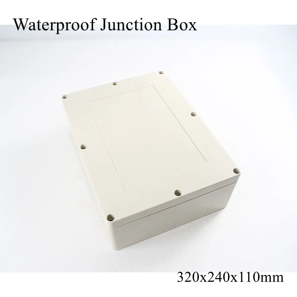 

320x240x110mm Junction Box IP65 ABS Waterproof Plastic Enclosure Box Project Instrument Case Outdoor Cable Connection Electrical