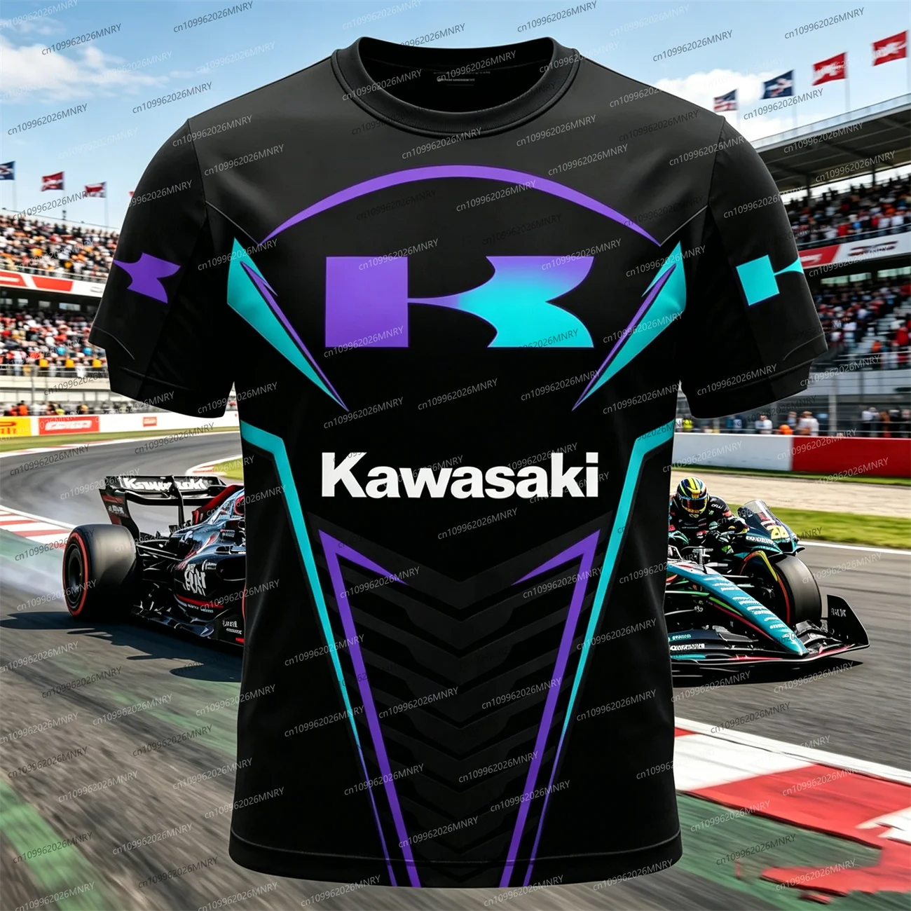 

Motorcycle Kawasaki Tshirt Summer t shirt for man Men's clothing 3D Print Women Short-sleeved Breathable tshirt Men t-shirt