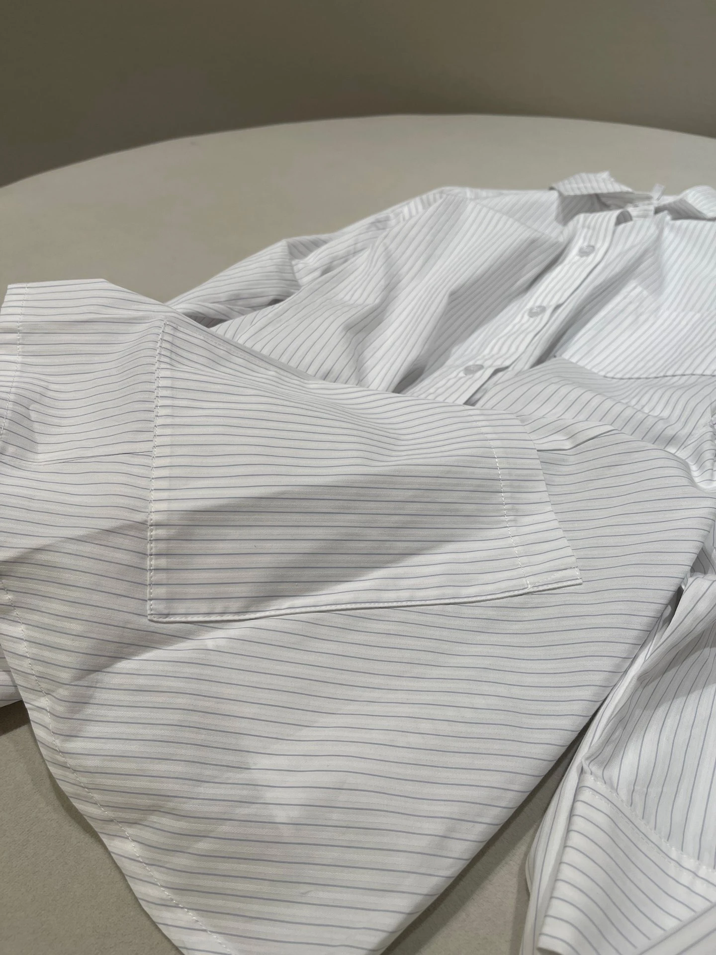 FWRD فستان قميص مخطط أبيض مخطط ربطة عنق فستان قميص مخطط طية صدر السترة فستان قميص أبيض مخطط # FWRD0046