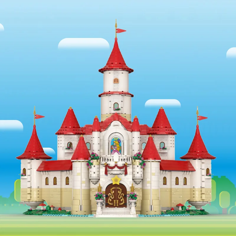 

НОВЫЙ 4454 шт. игра фильм maried серии MOC принцесса персик грибной замок модель DIY творческие идеи детские игрушки подарочные блоки кирпичи