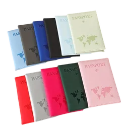 Colorful PU Passport Holder Ticket Girl Passport Covers Travel Passport Protective Cover ID Credit Card Holder Travel Accessorie