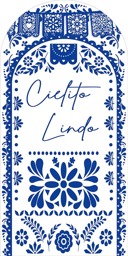Mehofond Custom 2-Sided Mexican Fiesta Cielito Lindo Kids Birthday Party Baby Shower Cover Chiara Arch Background Decor Backdrop
