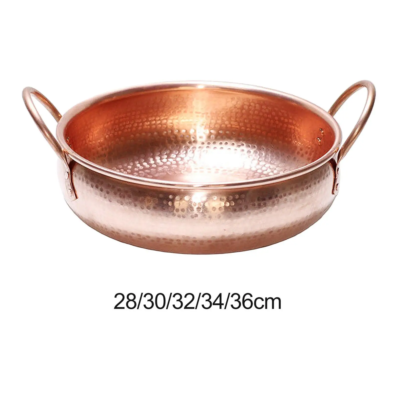 

Shabu Shabu Hot Pot Copper Cooking Pot Decorative Kitchen Supply Hot Pot Pan Copper Bowl for Party Household Family Gathering