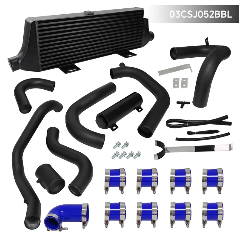 Zwart/Blauw/Rood LR V2 Front Mount Intercooler Kit Past Voor 02-07 Subaru Impreza WRX/STI Ej20 Ej25