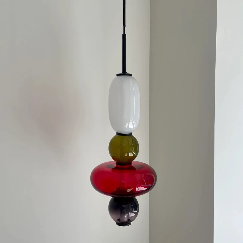 Italian Candy Glass Pendant Lamp Luxury Handblown LED Chandelier for Living Room Kitchen Restaurant Decor
