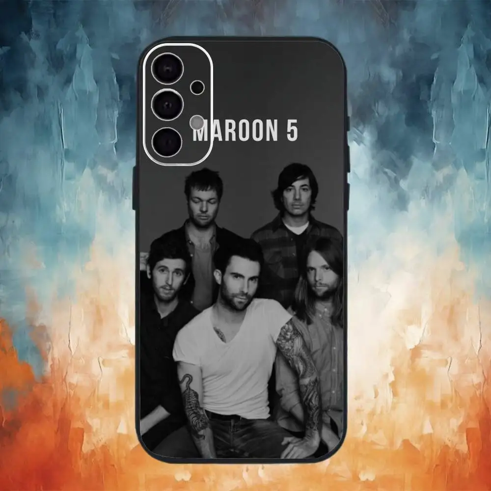 Band M-Maroon 5 Phone Case For Samsung S25,S24,S21,S22,S23,S30,Ultra,S20,Plus,Fe,Lite Black Shell