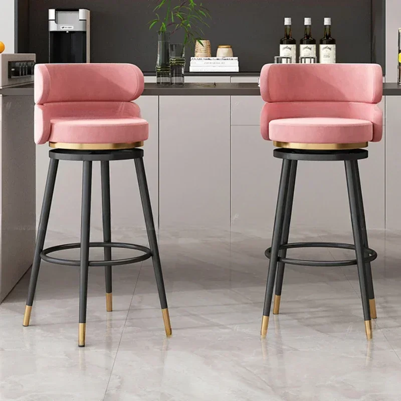 Furniture Bar Chair Modern Round Outdoor For Kitchen European Industrial Kitchen Barstool Velvet Chair Chaise De Bar Cuisine