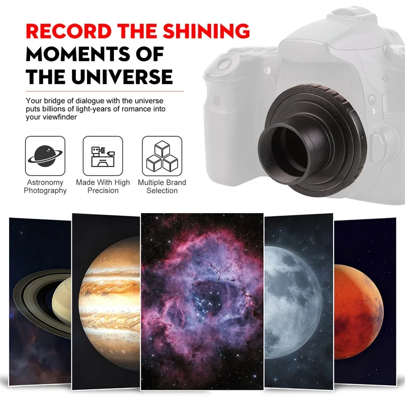 Datyson Telescope Camera Shooting Adapter T2 Ring