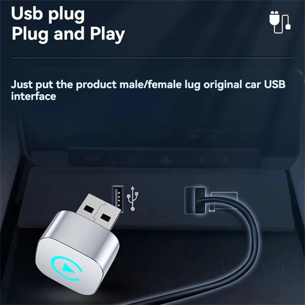 Mini Wireless CarPlay Android Auto Box USB Dongle Bluetooth5.0 التوصيل والتشغيل السلكي إلى CarPlay اللاسلكي #4