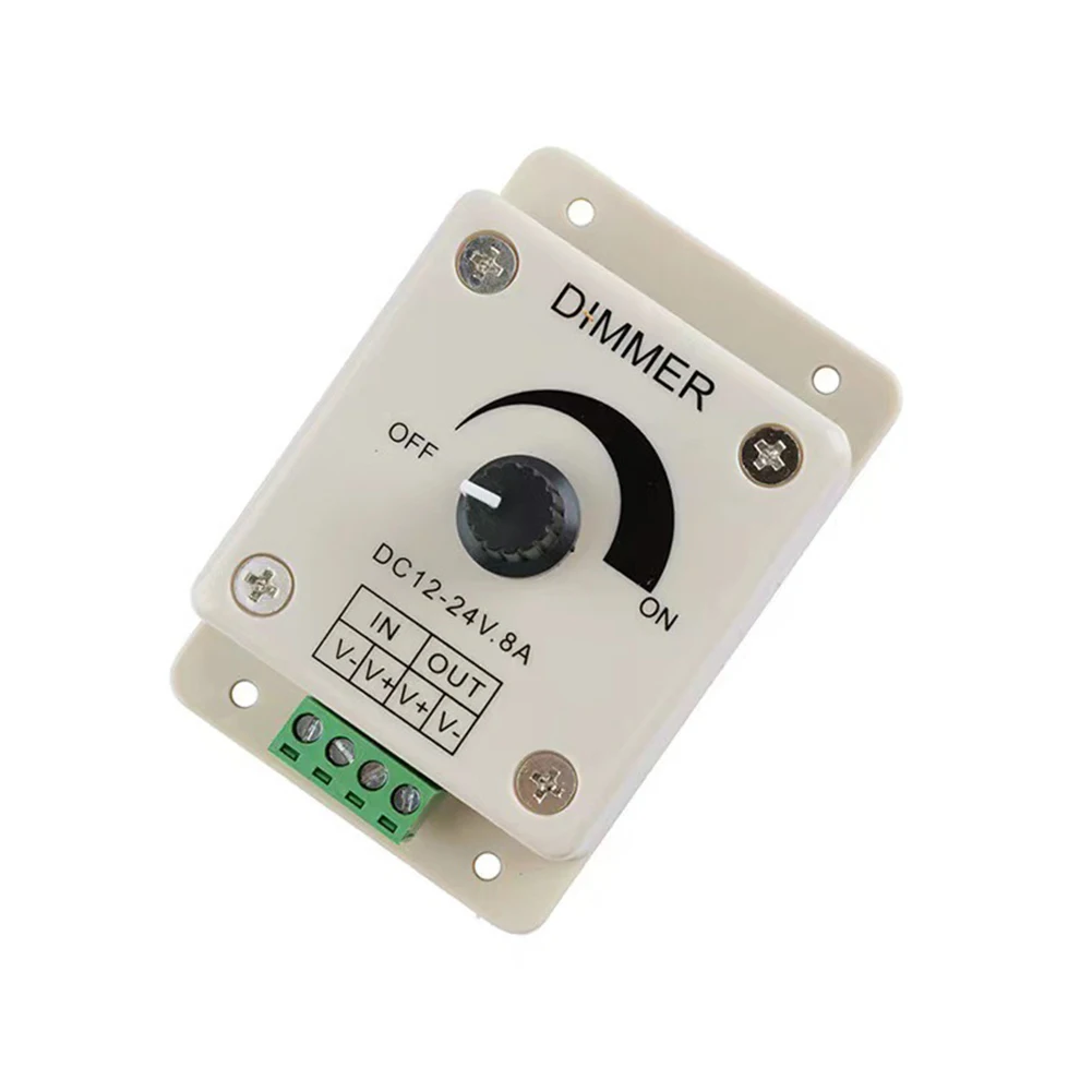 Gradateur manuel pour lampes à rayures LED, pièces d'éclairage, contrôleur continu, argent vers gris, luminosité 12V-24V
