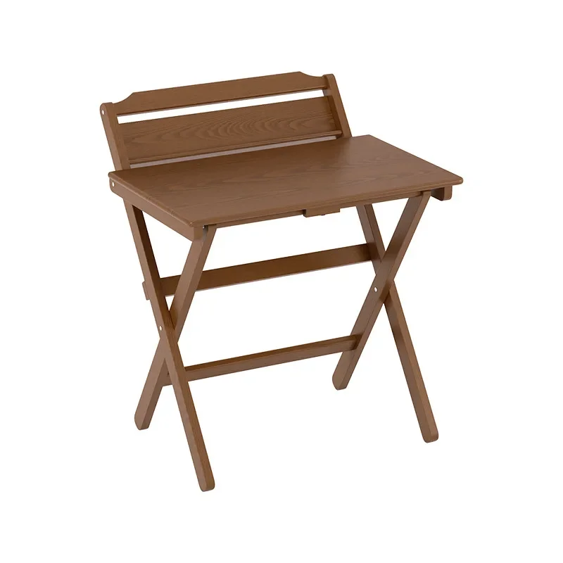 

Foldable desk bedside computer table against the wall simple household solid wood dining table