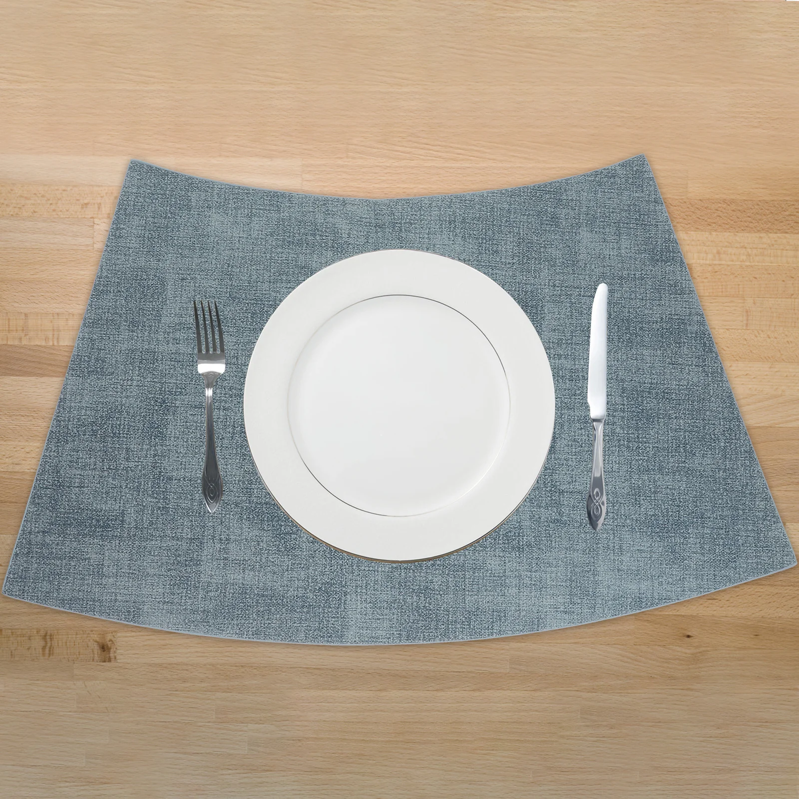 

Placemat Decorative Non-Slip Heat-Resistant for Home Kitchen Table Dining Accessories Fan Shaped Placemat
