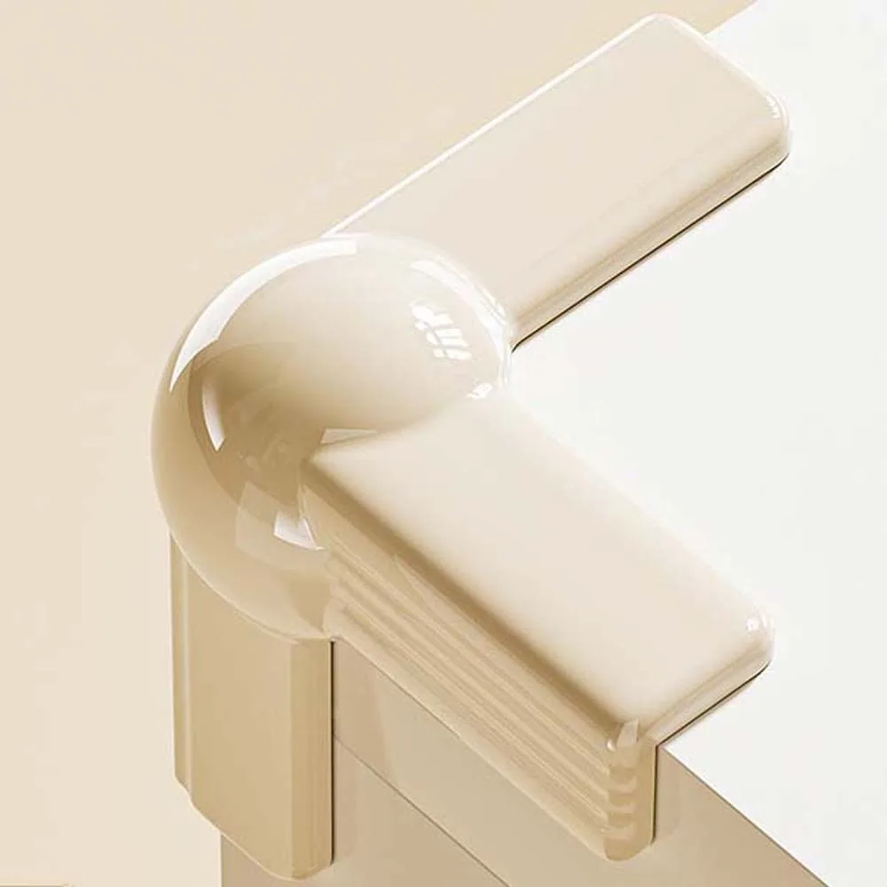 12 قطعة/المجموعة وسادة هوائية سيليكون حافة الزاوية على الوجهين الشريط PVC الجدول ركن الغطاء الواقي البيج الشفاف #3