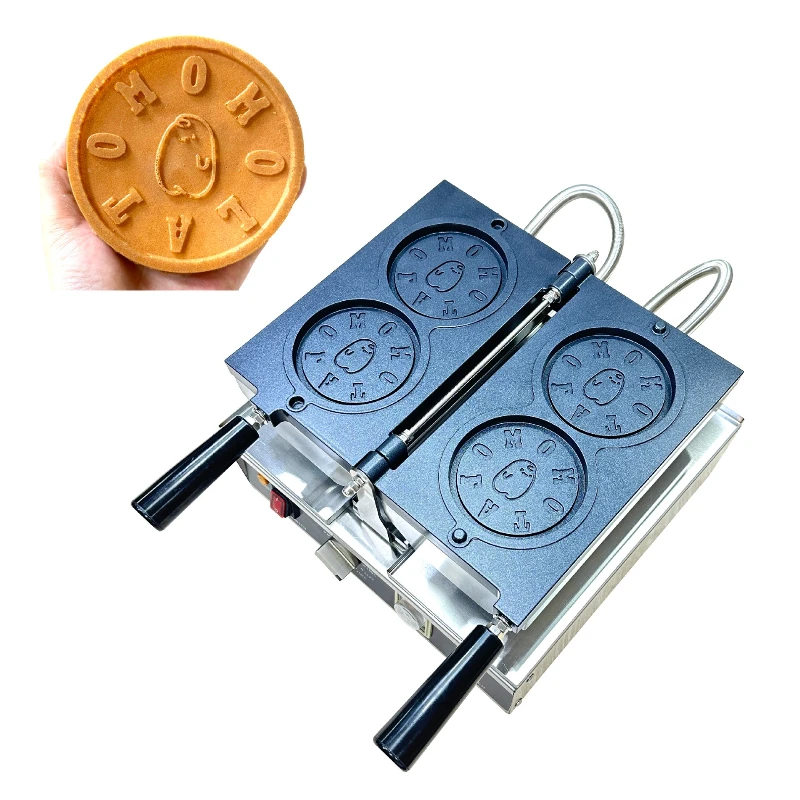 

Commercial electric heating 2 holes cheese gold coin burning machine burst pulp bread machine constant temperature