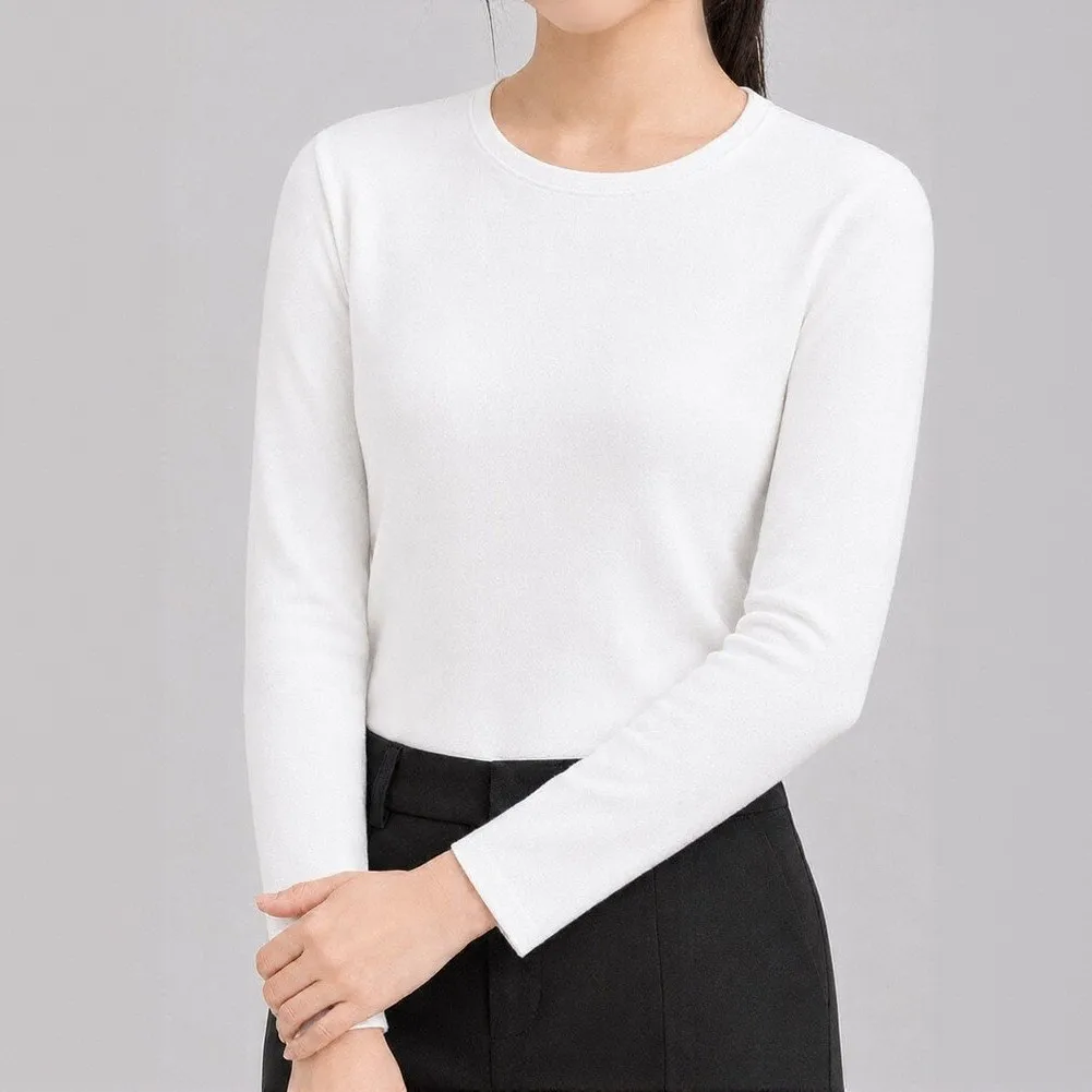 For Autumn Winter Season Women Long Sleeve T-Shirt Autumn Base Shirts Pullover Construction For Daily Holiday Party