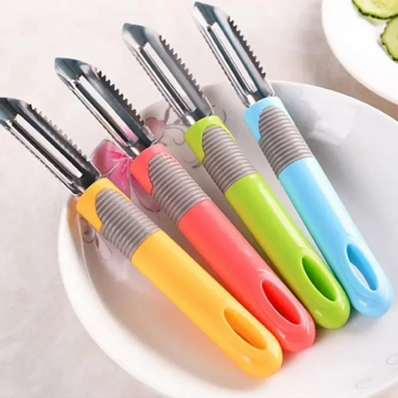 Kitchen Household Peeler Convenient Tool For Vegetable Peeling Potato And Fruit Peeling Stainless Steel Rotating Double Blade