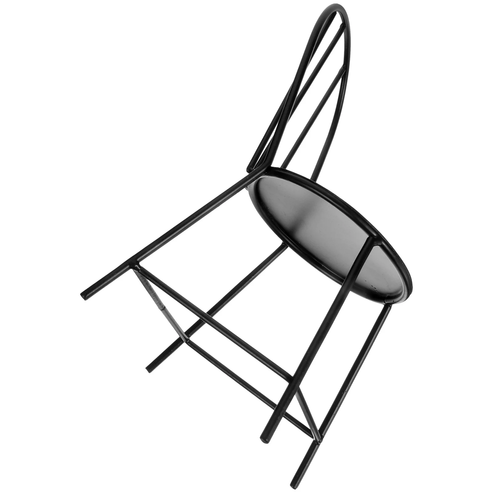 섬세한 미니 철 의자 가볍고 내구성이 뛰어난 가정 장식 미니어처 의자 액세서리 미니어처 하우스 가구용