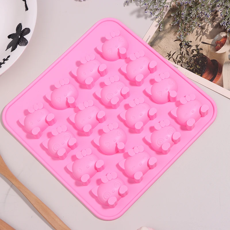 Hello Kitty Ice Grid Mold Steamed Rice Cake Cake Mold Silicone Chocolate Jelly Pudding Mold Handmade Soap Kitchen Accessories