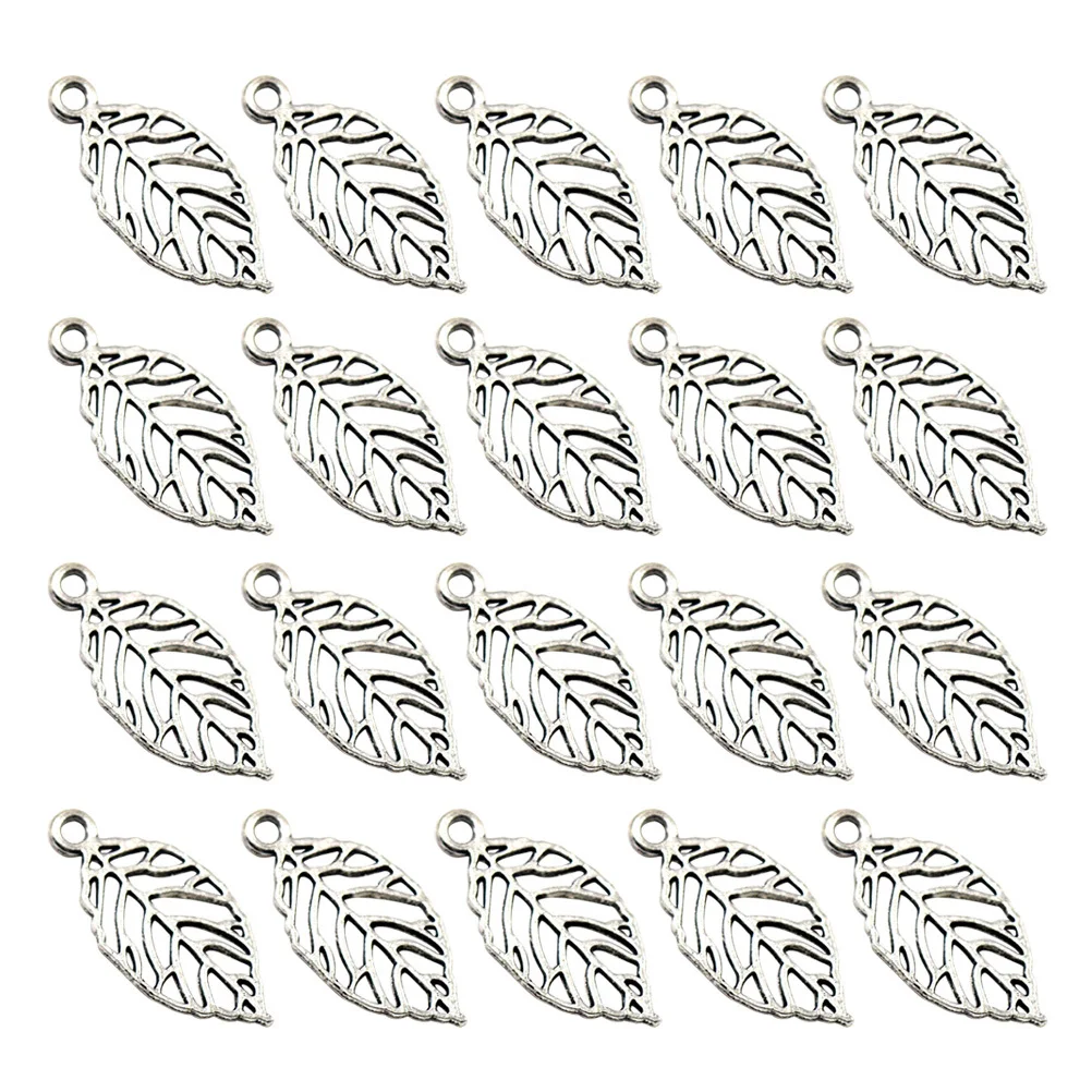 50 قطعة سبائك الرجعية ليف المعلقات سحر تصميم جوفاء DIY بها بنفسك صنع المجوهرات قلادة سوار لوازم الحرفية سبيكة قلادة سحر